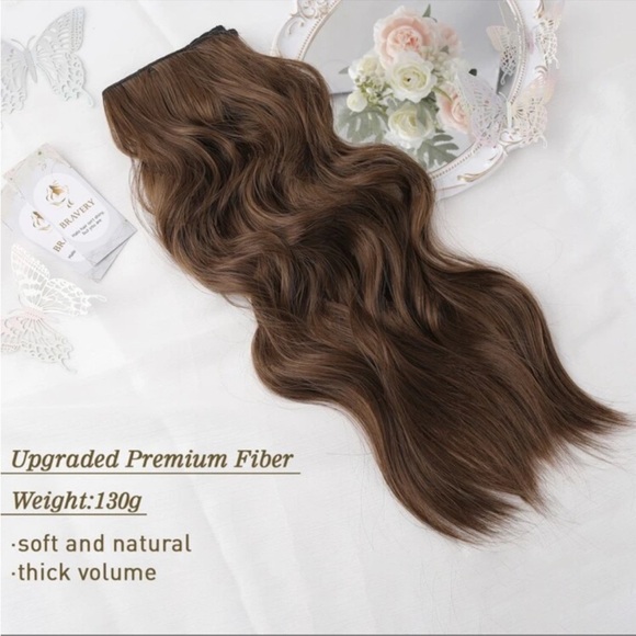 Halo Hair Extensions 20 Inch Clip in Hair Extensions with Invisible Adjustable - Picture 2 of 5